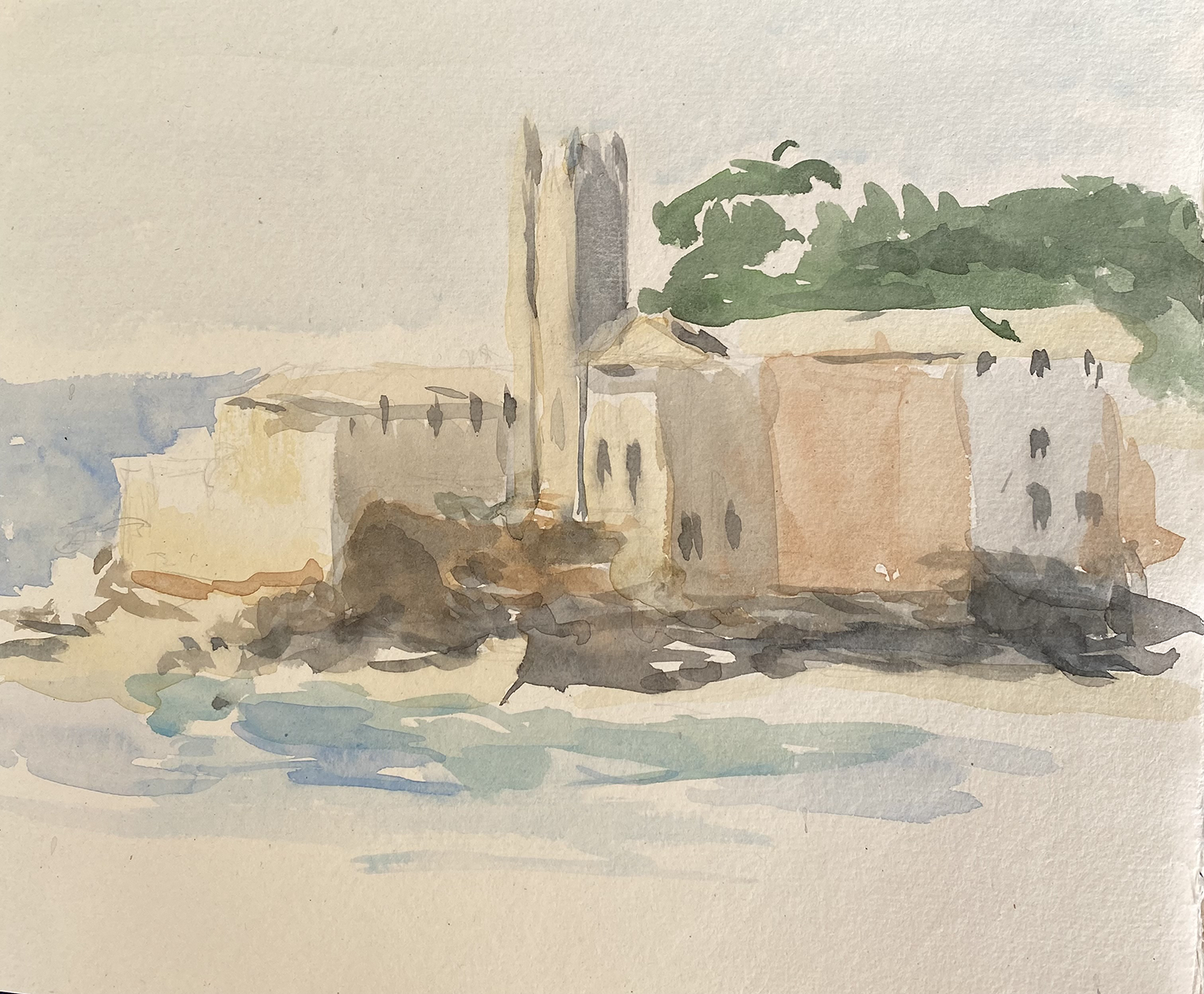 Bay of Silence, Sestri Levante, watercolour